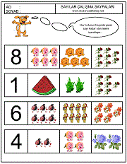 okul öncesi çocuklar için sayı çalışmaları